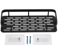 Настінна пряма полку в ванну Storage Rack AND197, навісний органайзер 30х13х5.5см тримач для ванної XL-915 під косметичні приналежності на стіну