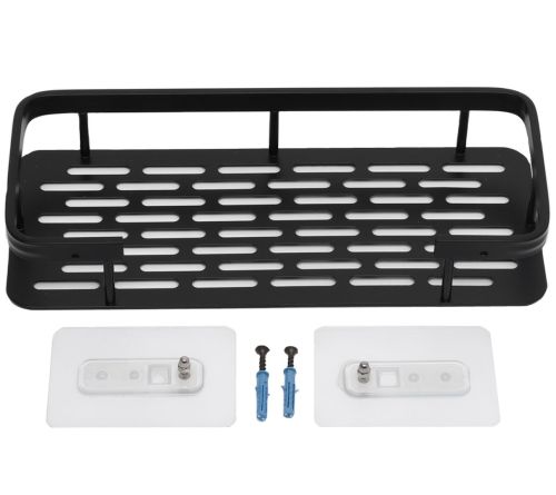 Настінна пряма полку в ванну Storage Rack AND197, навісний органайзер 30х13х5.5см тримач для ванної XL-915 під косметичні приналежності на стіну