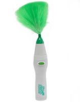 Обертова електрощітка Go Duster для видалення пилу 3 насадки щітка волоть для професійного прибирання на батарейках з насадками Гоу Дастер Зелена