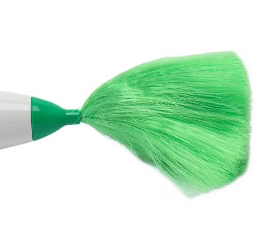 Обертова електрощітка Go Duster для видалення пилу 3 насадки щітка волоть для професійного прибирання на батарейках з насадками Гоу Дастер Зелена