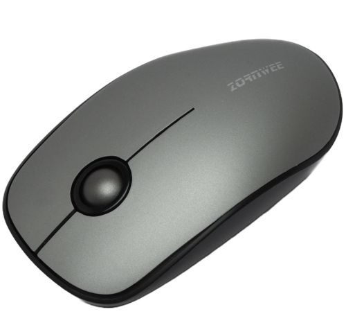 Бездротова Bluetooth мишка ZornWee W150 Grey для комп'ютера і ноутбука, Ігрова комп'ютерна блютуз миша 2.4GHZ USB для ПК від батарейок Сіра