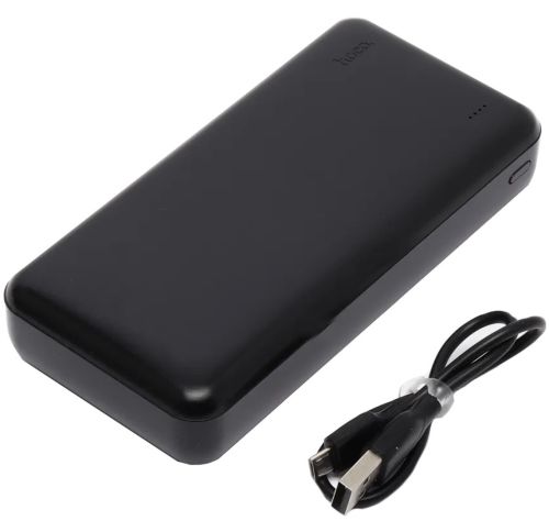 Зовнішній акумулятор з швидкою зарядкою Power Bank Hoco J87A 20000mAh PD20W + QC3.0(22.5 W), Портативна батарея повербанк Хоко з виходом Type-C Чорний
