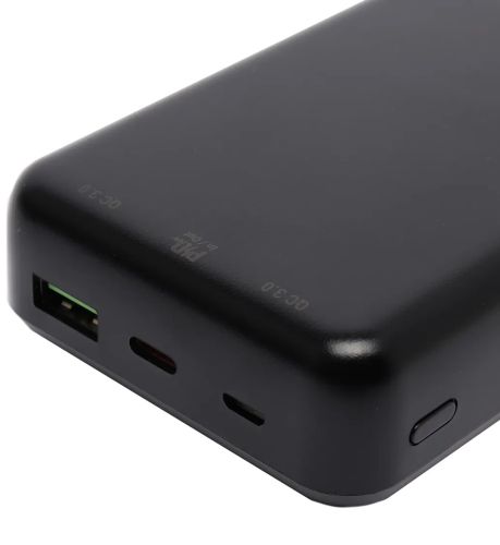 Зовнішній акумулятор з швидкою зарядкою Power Bank Hoco J87A 20000mAh PD20W + QC3.0(22.5 W), Портативна батарея повербанк Хоко з виходом Type-C Чорний