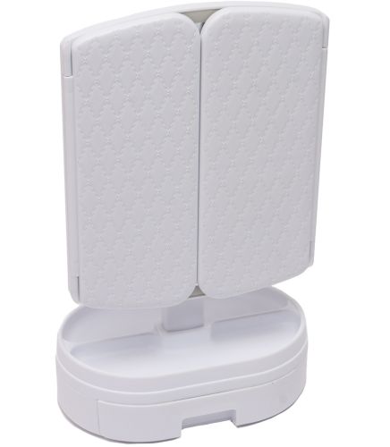 Настольное тройное зеркало Led Lighted WX-810 с подсветкой и органайзером для хранения косметики, Косметическое аккумуляторное зеркало с увеличением