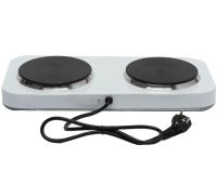 Настільна електроплита Domotec MS-5822 1000W на 2 конфорки диск, двоконфорочна електрична плита 1000Вт з термостатом на 5 положень Біла