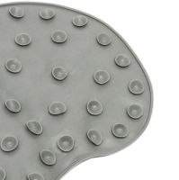 Силіконовий масажний килимок Чистюля щітка Shower Foot Scrubber Mat Ly - 379 Grey для спини і ніг на присосках, Настінна нековзна мочалка для душу сіра