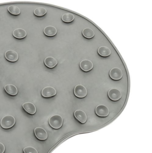 Силіконовий масажний килимок Чистюля щітка Shower Foot Scrubber Mat Ly - 379 Grey для спини і ніг на присосках, Настінна нековзна мочалка для душу сіра