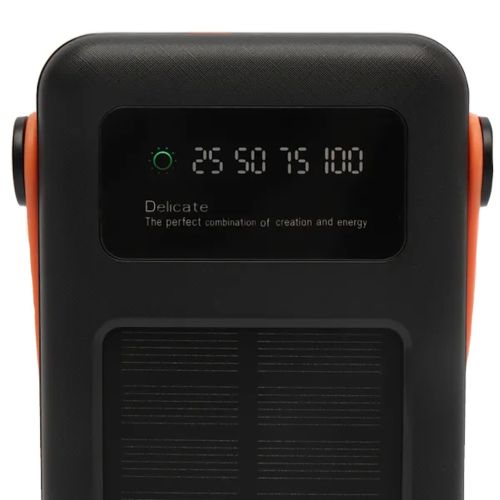 Портативний зарядний пристрій Power Bank Voltronic YM - 635cx 50000mAh з сонячною панеллю і ліхтариком Solar зовнішній акумулятор повербанк для зарядки