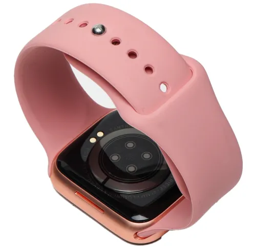 Наручные Смарт часы Smart Watch T500 спортивные с микрофоном тонометром IP67 Aluminium 44mm Умные часы с функцией фитнеса и здоровья Розовые