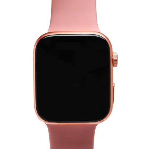 Наручные Смарт часы Smart Watch T500 спортивные с микрофоном тонометром IP67 Aluminium 44mm Умные часы с функцией фитнеса и здоровья Розовые