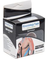 Спортивний кинезио тейп Kinesiology Sportstape & Therapy 5 см 5м водостійкий пластир, Кинезиологическая еластична стрічка для підтримки м'язів Чорний