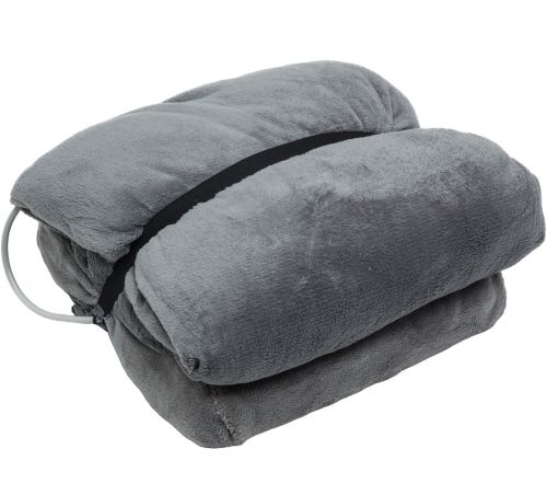 Масажна зігріваюча ковдра Calming Cosy LY-19 з підігрівом і масажем, електрична грілка плед CHC-3 3 режими для ніг і тіла від мережі Сірий