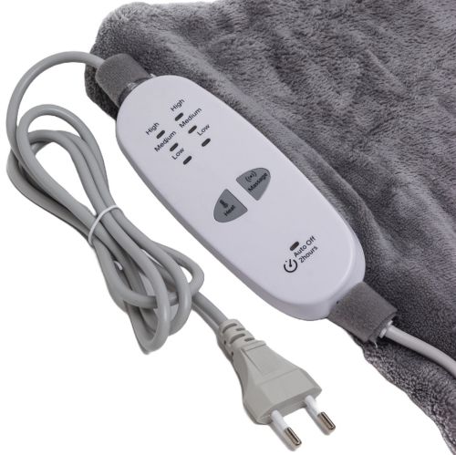 Масажна зігріваюча ковдра Calming Cosy LY-19 з підігрівом і масажем, електрична грілка плед CHC-3 3 режими для ніг і тіла від мережі Сірий
