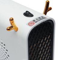 Підлоговий спіральний обігрівач тепловентилятор Voltronic JIEBO-N8 500W з ріжками оленя, переносний настільний електрообігрівач Deer Білий