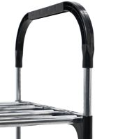 Напольная полка органайзер Shoe Rack Rias RD-9005 для хранения обуви 6 ярусов, Стойка этажерка на 6 секций полок 115x56x30 см из стали Серебристая