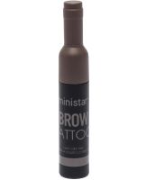 Водостійка фарба тінт Ministar Brow Tattoo Black Чорний з тату ефектом для підкреслення брів, Маркер гель #102 10 мл для татуювання брів