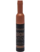 Водостійка фарба тінт Ministar Brow Tattoo Black Чорний з тату ефектом для підкреслення брів, Маркер гель #102 10 мл для татуювання брів
