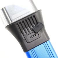 Ручной аккумуляторный фонарик COBA CB-888 5W с боковым светом 26 LED, Карманный светодиодный фонарь СОВА YYC-C69 до 150 метров 5 режимов USB Синий