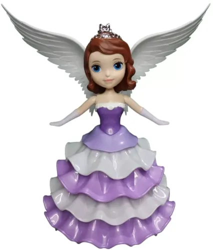 Танцующая интерактивная кукла ночник Софи Dancing Angel Ice Princess LD-159D с подсветкой, Музыкальная игрушка София принцесса от батареек Фиолетовая