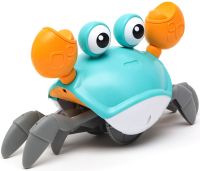 Дитяча інтерактивна іграшка Краб Cartoon Crab HX155C бігаючий робот, краб-утікач з детектором перешкод, звуковими і світловими ефектами на батарейках