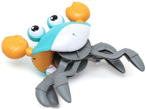 Дитяча інтерактивна іграшка Краб Cartoon Crab HX155C бігаючий робот, краб-утікач з детектором перешкод, звуковими і світловими ефектами на батарейках