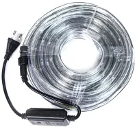 Світлодіодна гнучка гірлянда Дюралайт Rope Lights G-38 10 м вулична і внутрішня кольорова LED гірлянда з RGB контролером від мережі Multicolor 3528