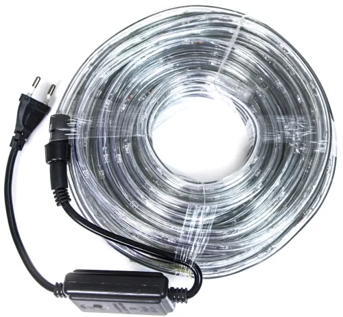 Світлодіодна гнучка гірлянда Дюралайт Rope Lights G-38 10 м вулична і внутрішня кольорова LED гірлянда з RGB контролером від мережі Multicolor 3528