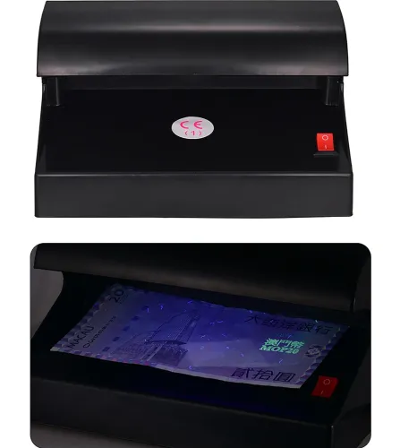 Ультрафіолетовий Автоматичний детектор валют Money Detector AD-118AB AC-220V, УФ лампа для швидко перевірки грошей купюр працює від мережі Чорний
