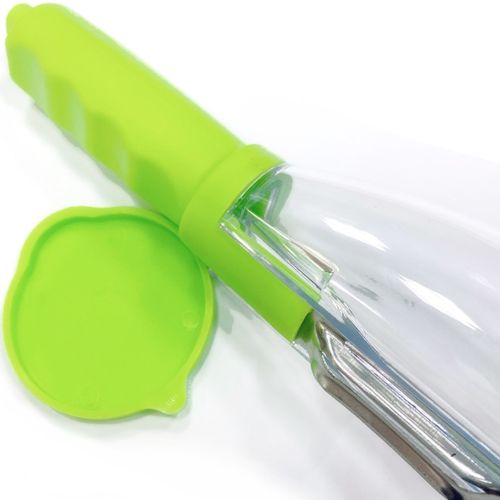 Ручна овощечистка Peeler з контейнером для очисток, вертикальний кухонний ніж для чищення і видалення шкірки з овочів і фруктів для кухні 20х5. 5 см