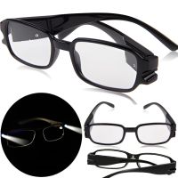 Збільшувальні світлодіодні окуляри для читання Multi Strength Reading Glasses з подвійним підсвічуванням, універсальні окуляри з ліхтариком чорні