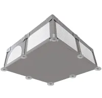 Дитячий ігровий манеж Harmony Comfort HRM-1218 120х180 см ігрова зона з москітною сіткою для дитячих ігор, сухий складаний басейн для малюків Сірий
