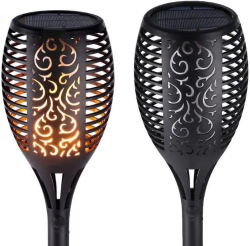 Садовый фонарь с эффектом пламени Solar Flame Led Light XF-6017 52 см водонепроницаемый уличный LED светильник факел на солнечной батарее XF6017
