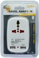 Сетевой тройник Travel Adaptor 823 разветвитель адаптер для зарядки телефона SL-188 на 2 USB сетевое зарядное устройство с индикатором в розетку