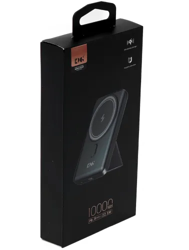 Бездротовий зарядний пристрій King Power Bank WPG-101 10000 mAh зі швидкою зарядкою, портативний зовнішній акумулятор USB повербанк для телефону