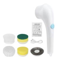 Электрическая беспроводная щетка Electric Cleaning Brush для мытья и уборки 5 в 1 Многофункциональная аккумуляторная USB щетка с насадками для чистки