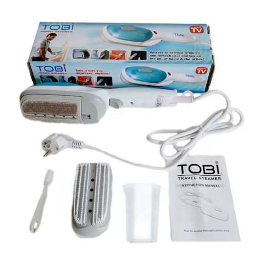 Ручний відпарювач Tobi Travel Steamer 2078 DJV 562 N 800W для одягу, Парогенератор, Парова щітка праска тобі Тревел Стімер, Пароочисник від мережі