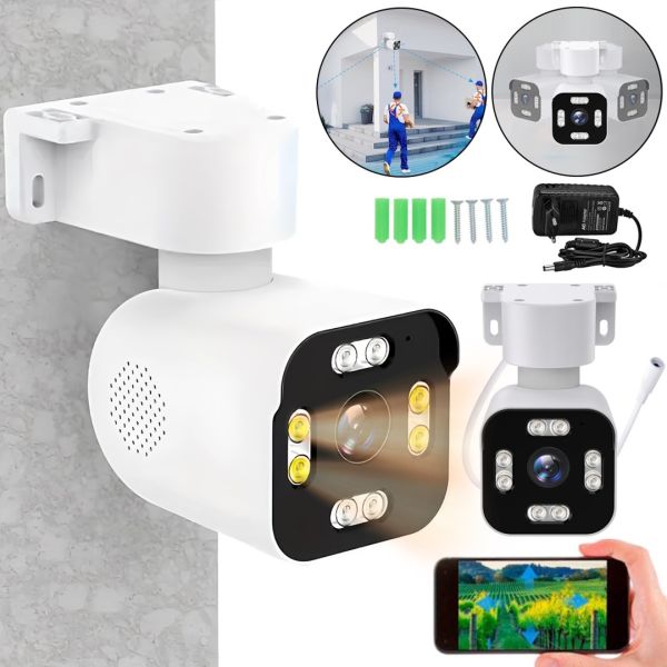 Вулична WiFi камера відеоспостереження Smart Camera A6S 360° поворотна IP-відеокамера з нічною зйомкою, датчиком руху і віддаленим доступом 4Мп