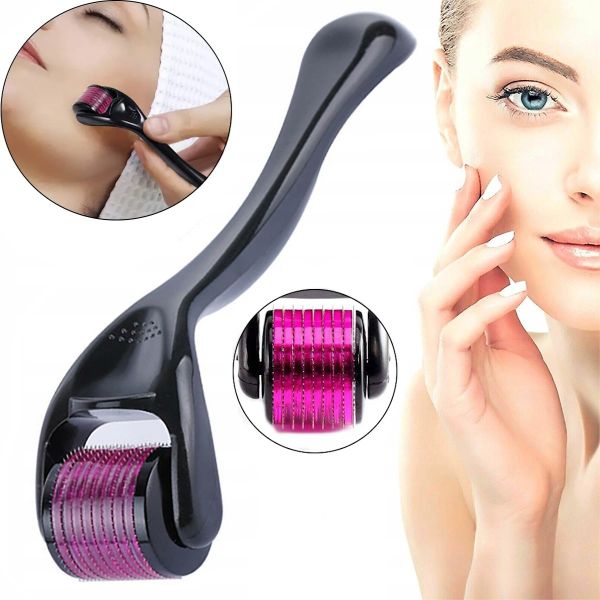Мезороллер Skin Roller System на 540 титанових голок від зморшок для шкіри, ролер для мікроголкової мезотерапії обличчя і тіла роликовий масажер
