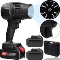 Акумуляторна повітродувка фен Blower ETP LD18-21V для прибирання снігу та листя з 2 акумуляторами, Бездротова дуйка для видалення пилу Чорна