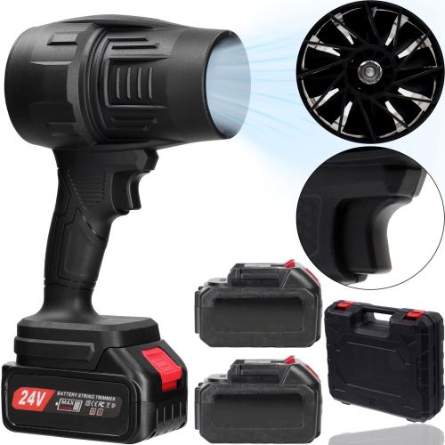 Акумуляторна повітродувка фен Blower ETP LD18-21V для прибирання снігу та листя з 2 акумуляторами, Бездротова дуйка для видалення пилу Чорна
