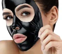 Чорна маска плівка для обличчя від чорних цяток Black Mask вугільна маска-плівка для очищення шкіри та звуження пор 100 г