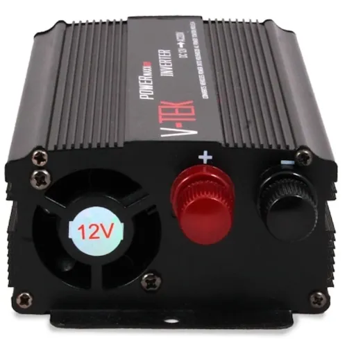 Автомобільний інвертор V-TEK PowerMaxx SSK-5000W 12V - 220V від прикурювача і акумулятора, Авто перетворювач напруги струму 12В 5000Вт, Чорний