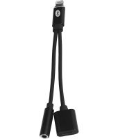 Переходник Lightning to Headphone Jack Adapter MY026 аудио адаптер 3.5mm разветвитель на 2 порта для подключения зарядки и наушников к телефону