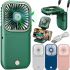 Портативный мини вентилятор Mini Fan F30 3 в 1 Powerbank карманный ручной мини-вентилятор с ремешком на шею, держателем и зарядкой для телефона USB