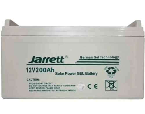 Універсальний гелевий акумулятор Jarrett GEL 12V 200AH для котла і сонячних панелей, акумуляторна батарея 12В 200Ач для систем електроживлення