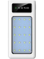 Портативний зарядний пристрій Power Bank Z-05 50000 mah C набором 4 кабелів, зовнішній акумулятор зарядка з ліхтариком Type-C MicroUSB Lightning