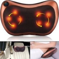 Массажная подушка с инфракрасным подогревом Massage Pillow QY-8028, роликовый масажер для спины и шеи