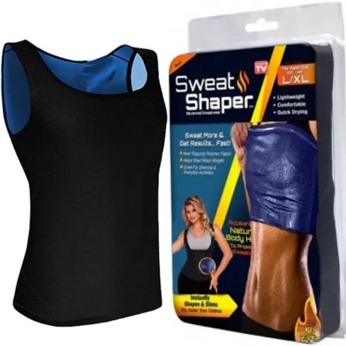 Жіноча стягуюча майка Sweat Shaper Women's для схуднення з ефектом сауни, Майка сауна для заняття спортом для жінок M/L XL / XXL Чорна