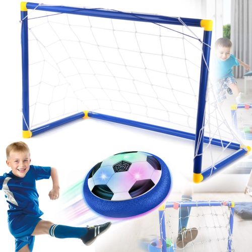 Повітряний аерофутбол Floating Football футбольні ворота з аеромячом на батарейках і підсвічуванням, дитячий ігровий набір для гри в футбол 696-44