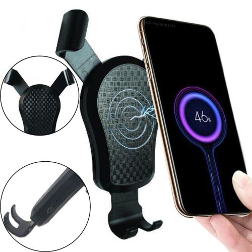Автомобильный держатель для телефона с беспроводной зарядкой HZ HWC3 8W, Автодержатель, Универсальная автомобильная зарядка-держатель в авто, Черный
